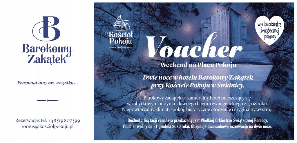 Voucher na weekend w hotelu Barokowy Zakątek