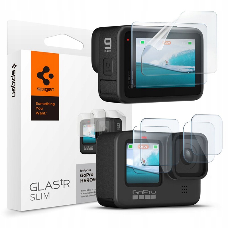 Spigen Glas.TR Slim + Film 2-Set - Zestaw szkieł i folii do GoPro Hero 12 /