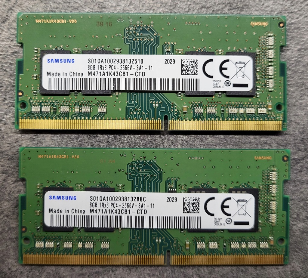 16GB DDR4 SO-DIMM Samsung 2666MHz 2x8GB