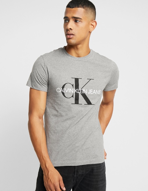 Calvin Klein T-Shirt koszulka męska szara XL