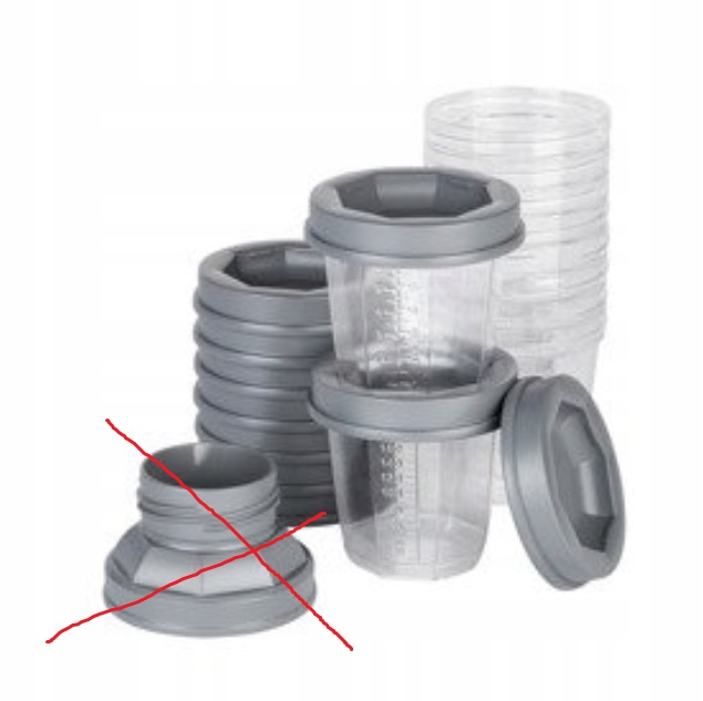 Kubeczki na żywność dla niemowląt kubeczki zakręcane z miarką