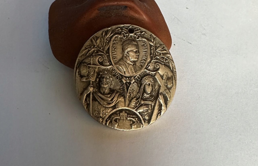 medal Pius X, Constantin, St. Helena sygn. Kissing