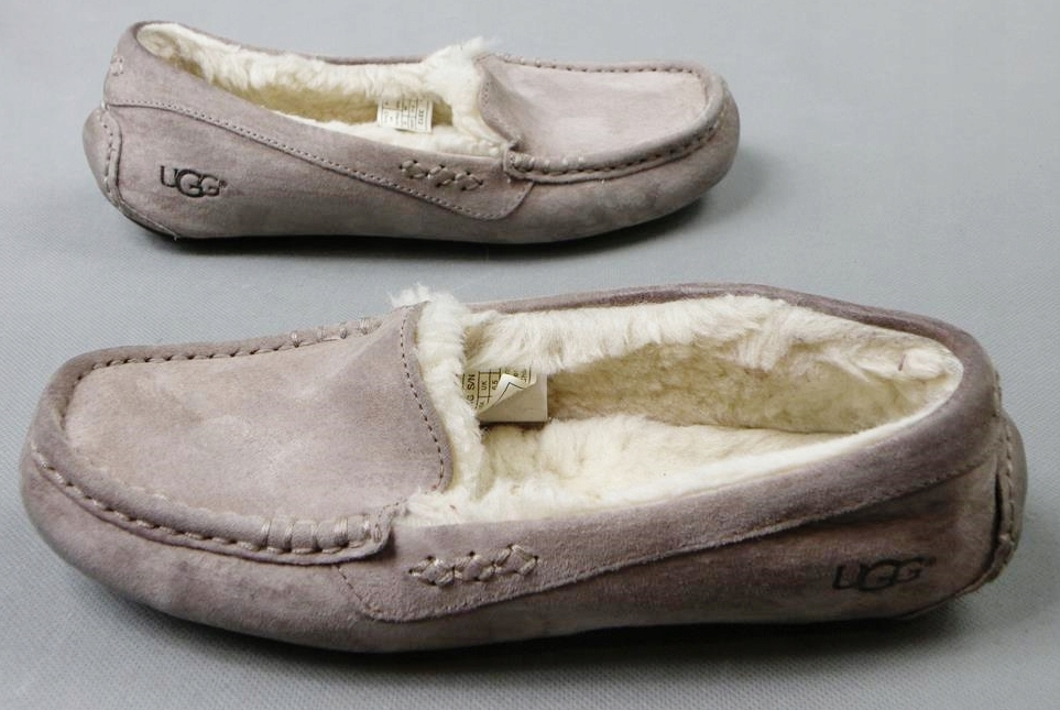 UGG AUSTRALIA ANSLEY skórzane ocieplane kapcie 39