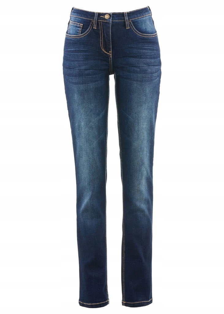 KC1D11 PROSTE SPODNIE JEANS PRZETARCIA__40