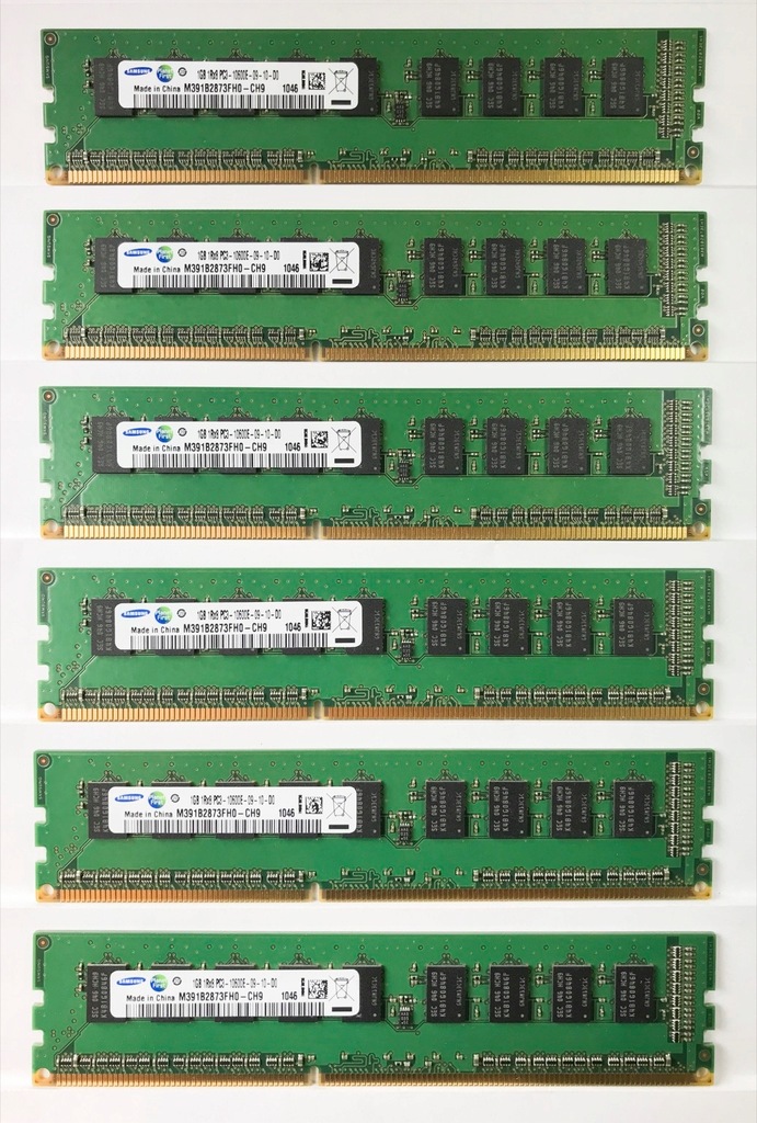 RAM Samsung 6GB 6x1GB DDR3 PC3-10600 1333MHz ECC