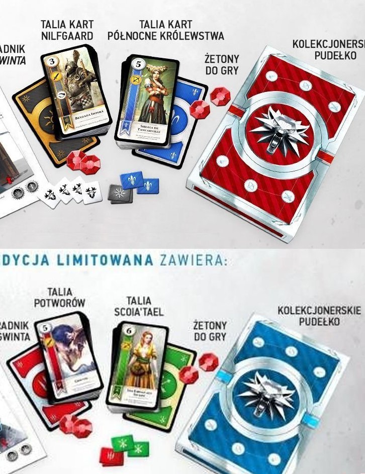 WIEDŹMIN KARTY DO GWINTA 4 TALIE GWINT KOMPLET