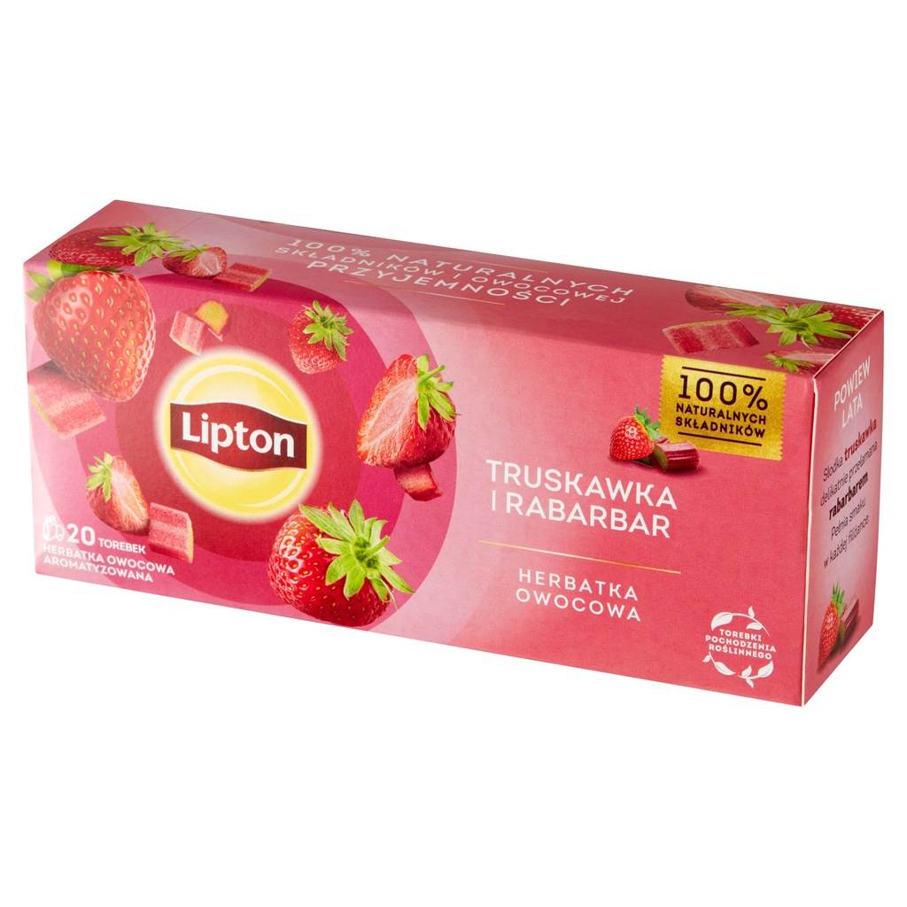 LIPTON Herbata owocowa TRUSKAWKA I RABARBAR 20 TB