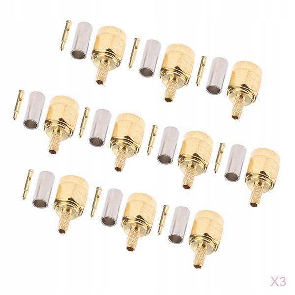 Gazechimp 30 Pieces Connector SMA Male Plug Pin Crimp for RG316 LMR100