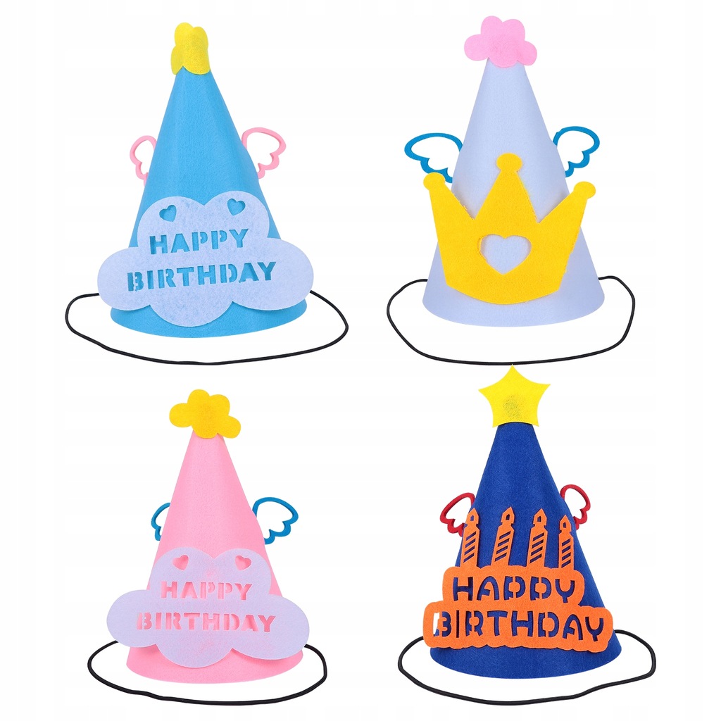 4 sztuk czapki z okazji urodzin Urocza