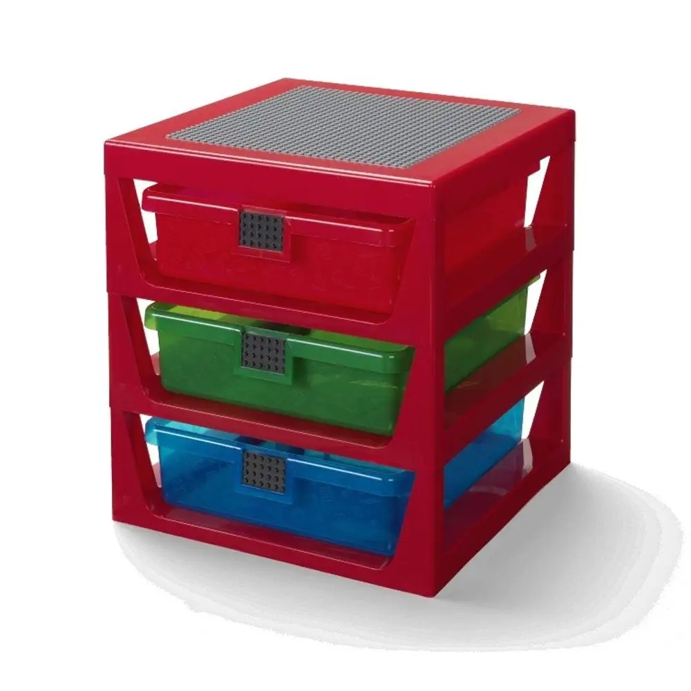 LEGO 40950001 Czerwony regał pudełko z 3 szufladkami 3-Drawer