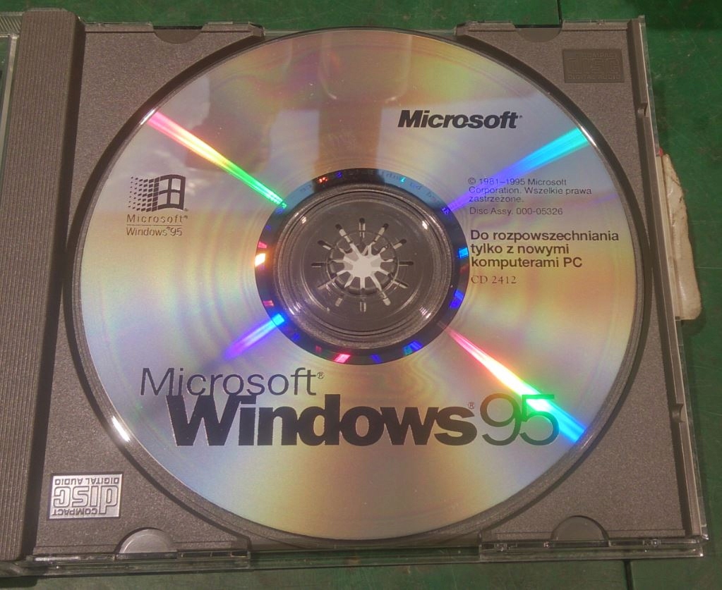 Windows 95 PL nośnik CD