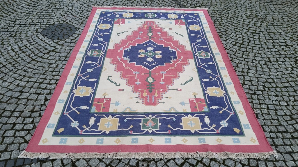 PIĘKNY ORIENTALNY TKANY DYWAN KILIM 187/285CM