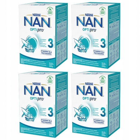 NESTLE NAN OPTIPRO 3 Produkt na bazie mleka 4x650g