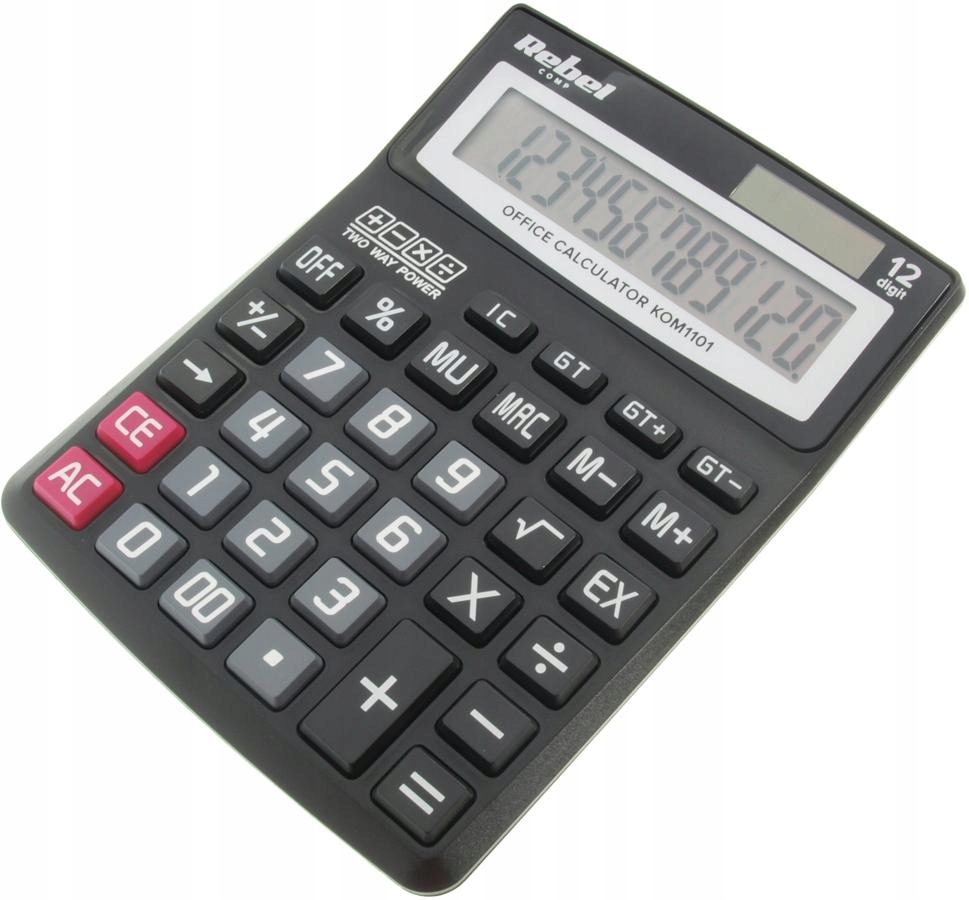 Kalkulator biurowy księgowy Rebel 12pozycyjny DUŻY