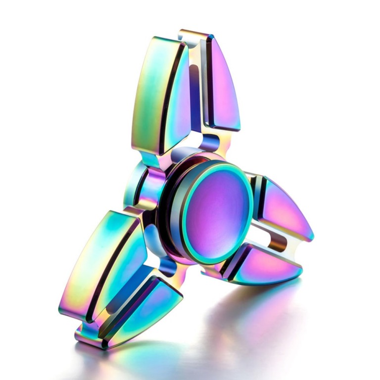 Metalowy  fidget spinner rainbow
