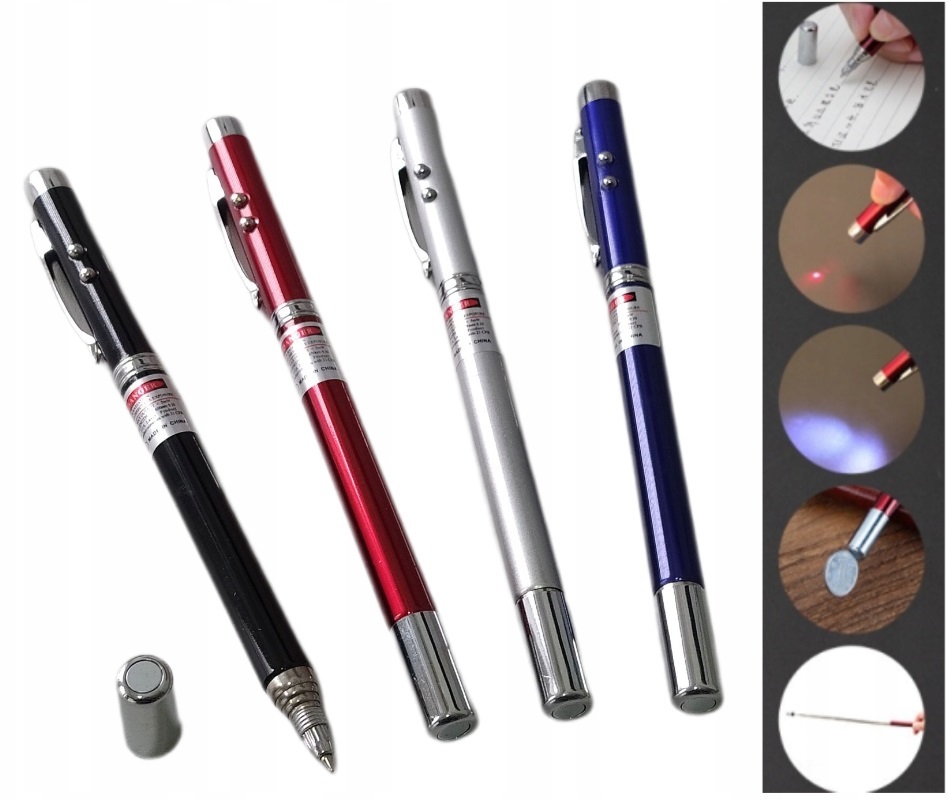 Wielofunkcyjny długopis 5 w 1 laser led wskaźnik