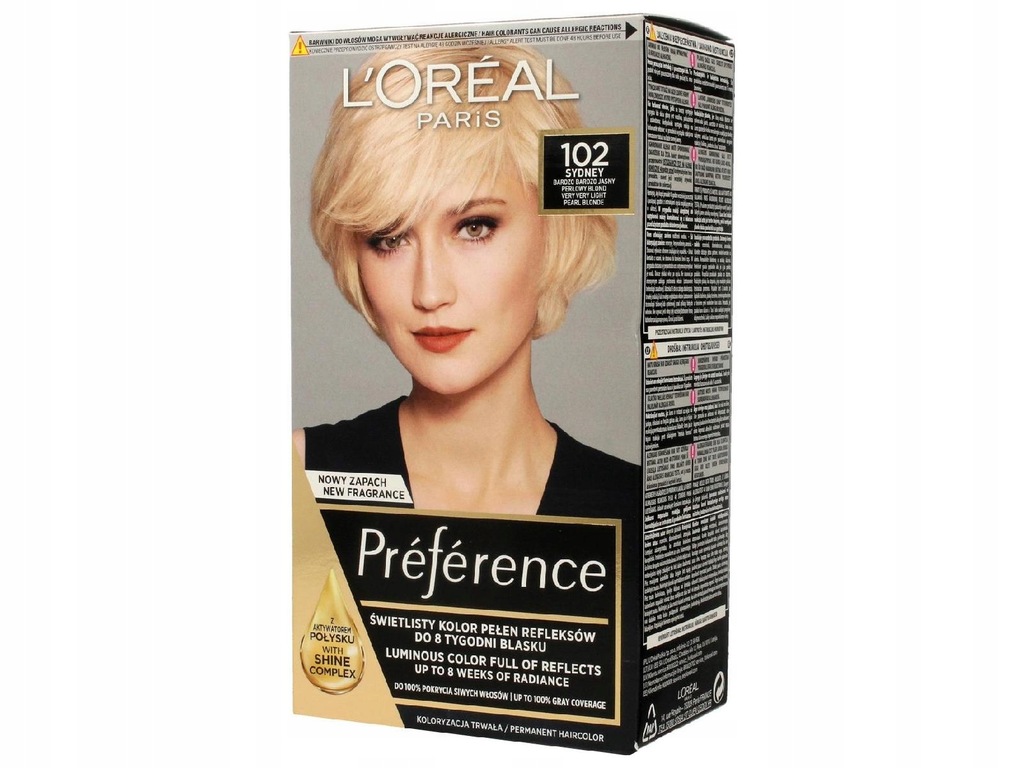 Loreal Feria Preference Bardzo Jasny Blond 102