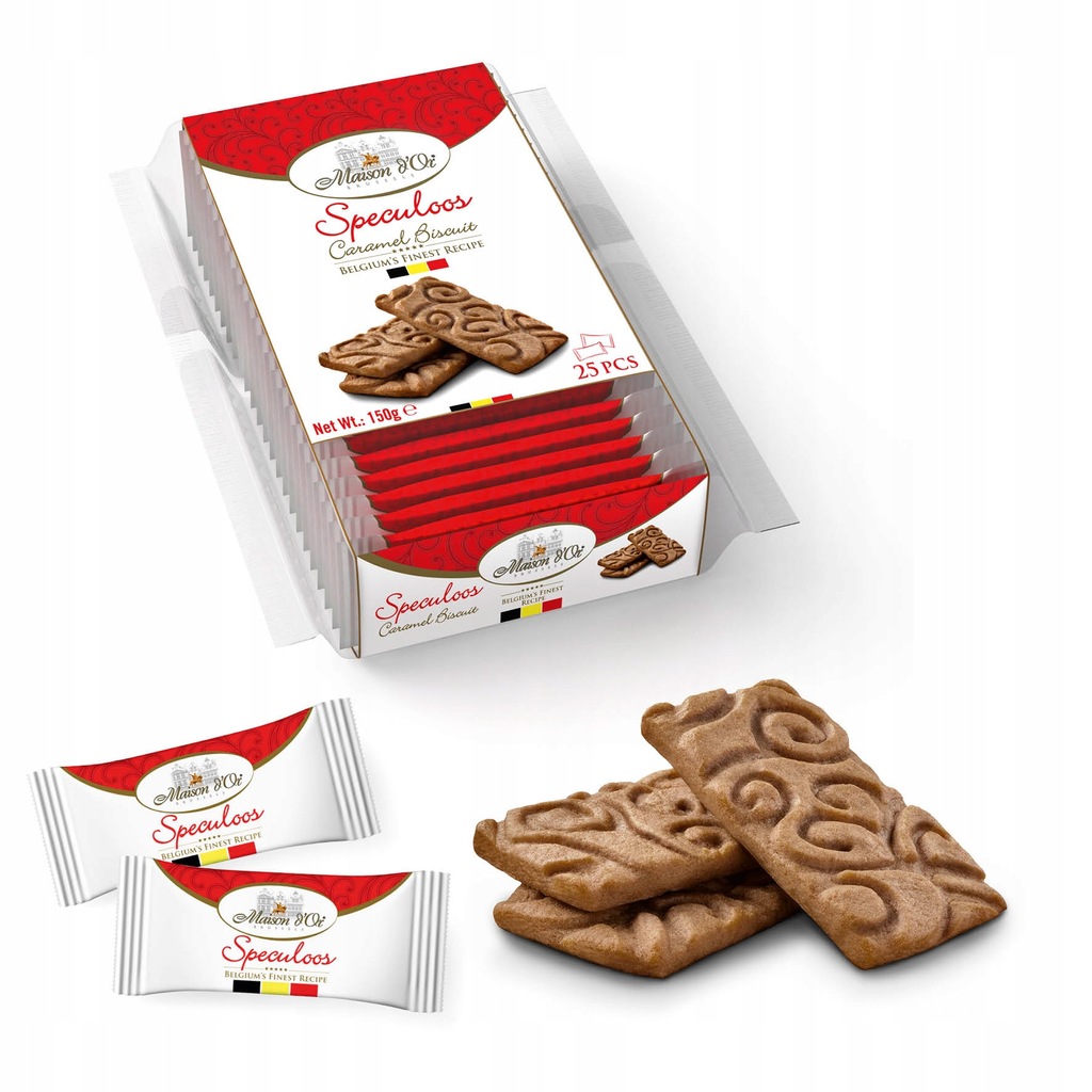 Ciastka do kawy karmelowe Speculoos Belgia 25 szt