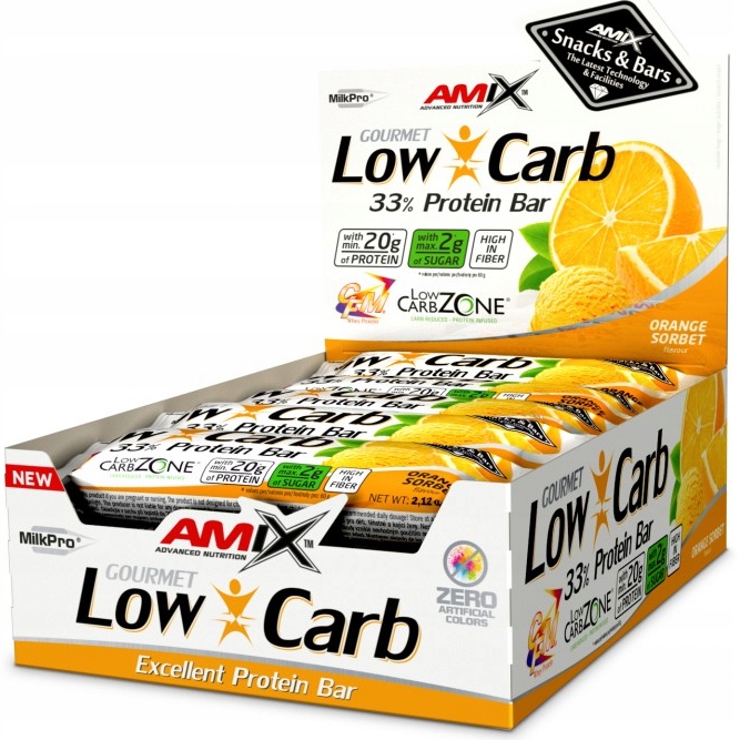 Amix Low-Carb 33% Baton proteinowy POMARAŃCZA