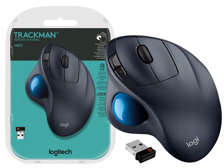 Купить БЕСПРОВОДНАЯ МЫШЬ LOGITECH M570 ТРЕКБОЛ НОВАЯ: отзывы, фото, характеристики в интерне-магазине Aredi.ru