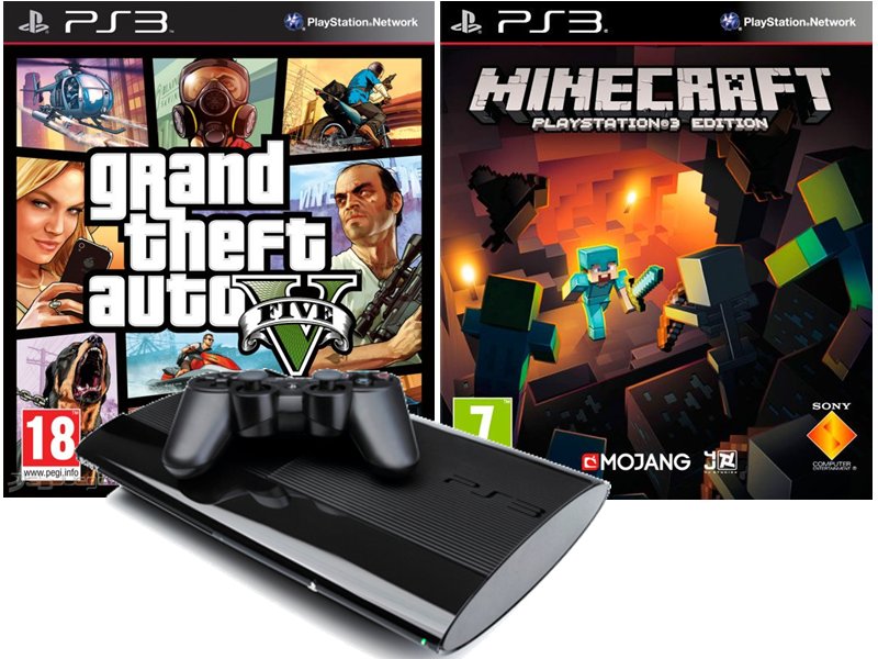 Sony Ps3 Playstation 3 Dysk Gta V 5 Minecraft 7248871849 Oficjalne Archiwum Allegro