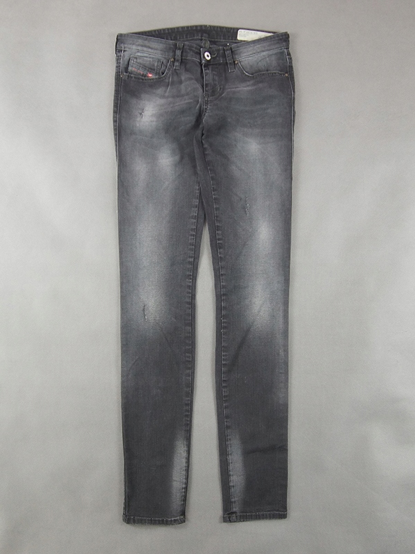 DIESEL SKINZEE-LOW - SKINNY CIEMNE JEANSY - 27/34