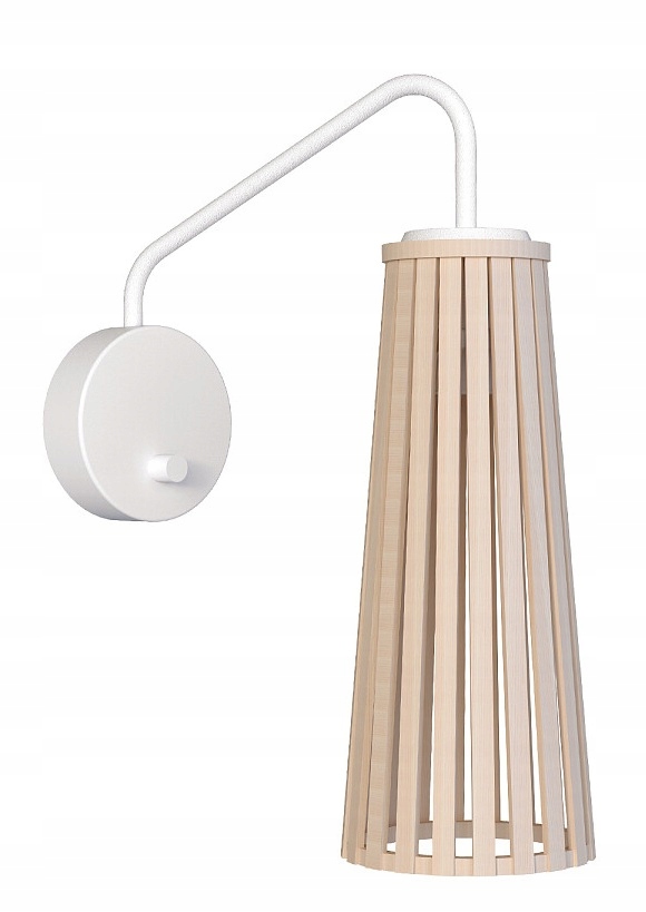 Kinkiet ścienny biały sklejka klosz ażur DOVER I 9261 NOWODVORSKI