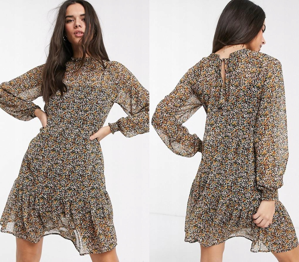 STRADIVARIUS LUŹNA SUKIENKA FLORAL PRINT (M)