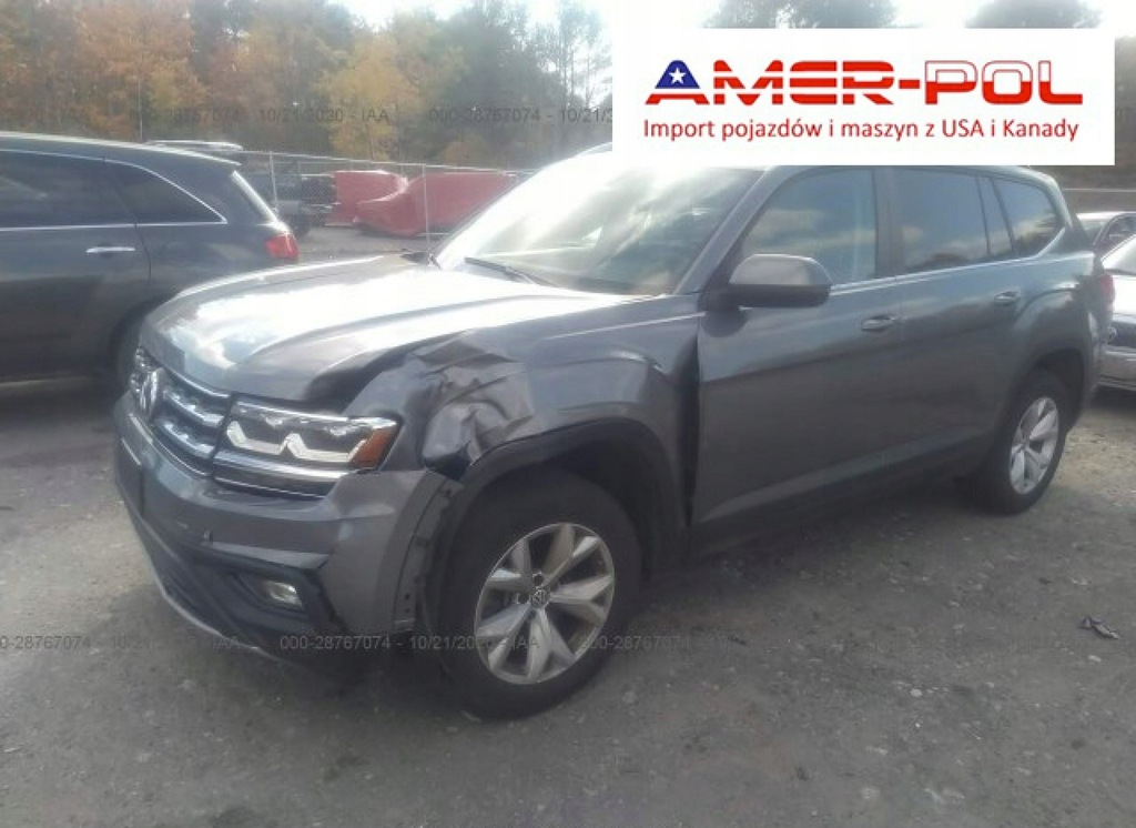 VW ATLAS, 2018, 3.6L, 4x4, uszkodzony bok