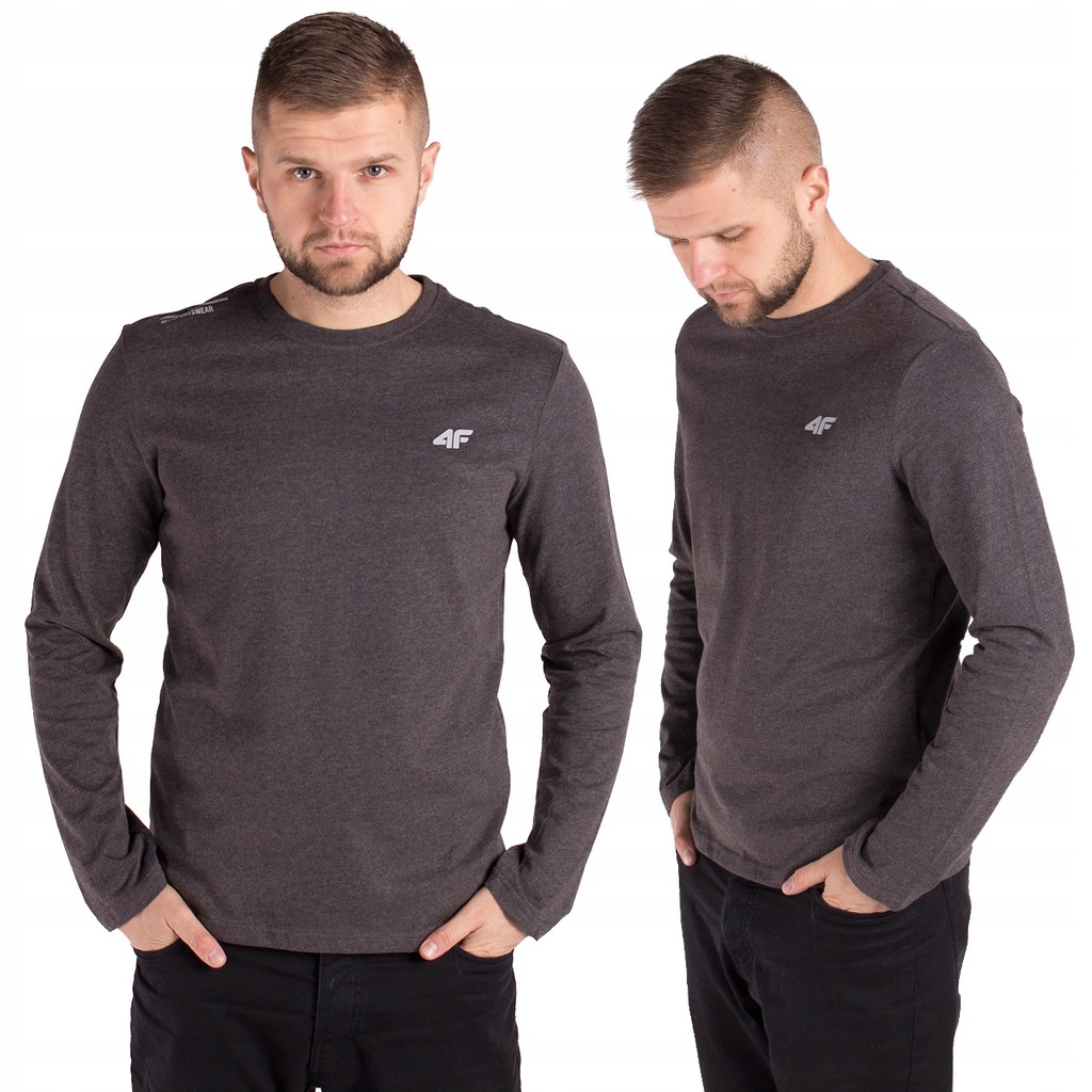 Koszulka męska longsleeve szara 4F TSML001-23M L