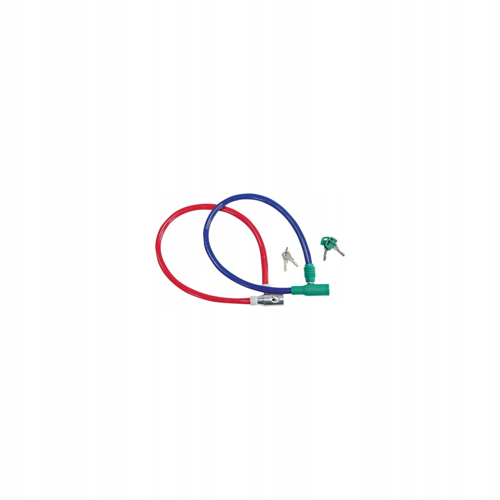 24902 Linka stalowa przeciwkradzieżowa na kluczyk powlekana PCV 550 mm, Meg