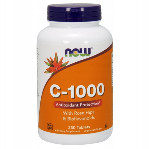 NOW Vitamin C1000 Rose Hips Bioflavonoids 250 tab 7617351194