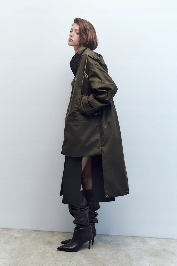 リサ ZARA 38 NOWE kozaki szpilki CZARNE marszczone SKÓRA - 15237367723