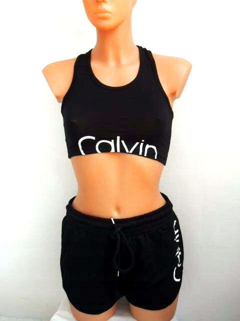 Sportowy komplet top spodenki Calvin Klein M