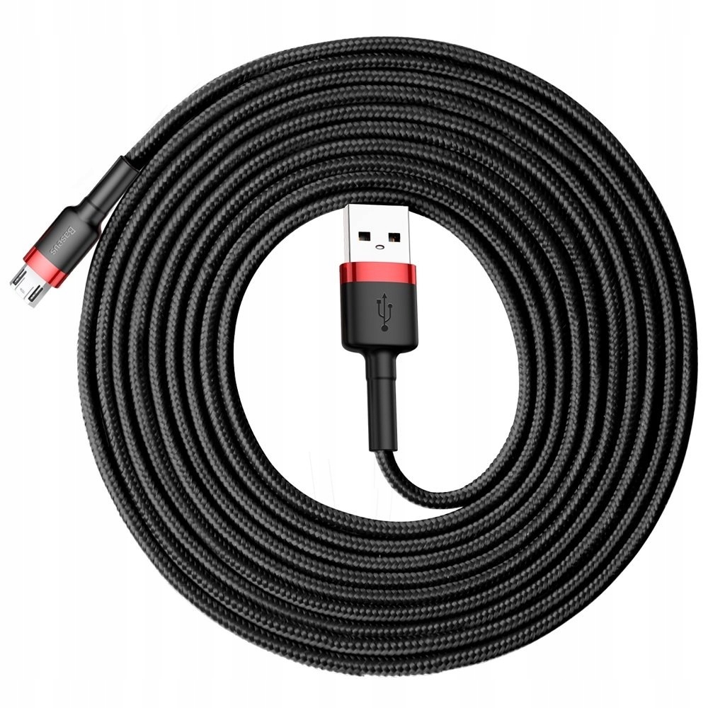 Wytrzymały nylonowy kabel przewód USB microUSB 2A