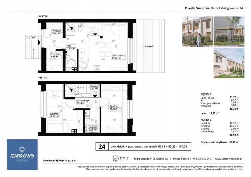 Mieszkanie, Szamotuły, Szamotuły (gm.), 59 m²