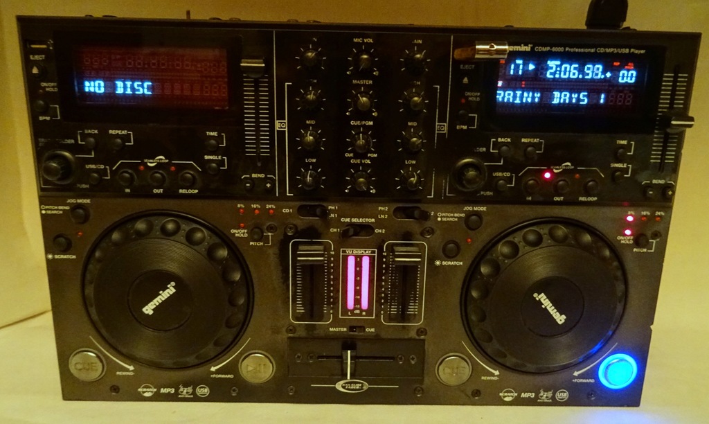 GEMINI CDMP-6000 ODTWARZACZ CD/MP3 USB Z MIKSEREM - 13347727394