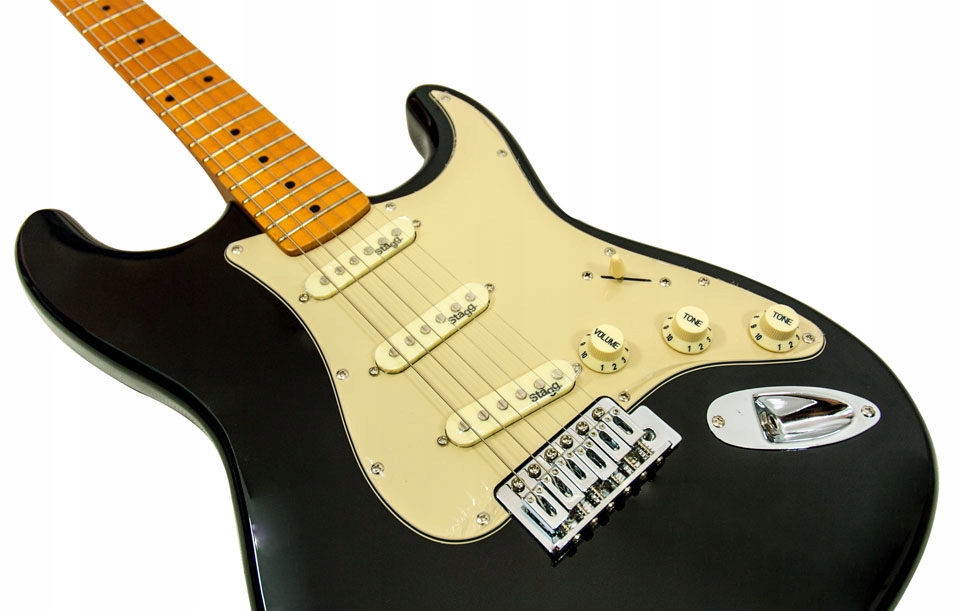 Купить Красивая винтажная электрогитара StratSonic Black: отзывы, фото ...