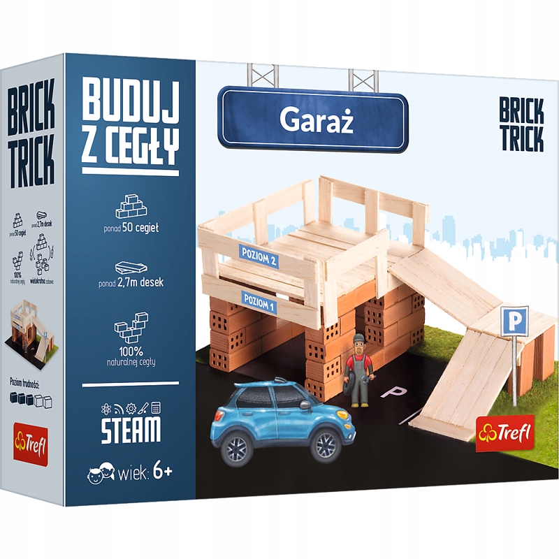 Brick Trick Garaż S Buduj z cegły Klocki Trefl