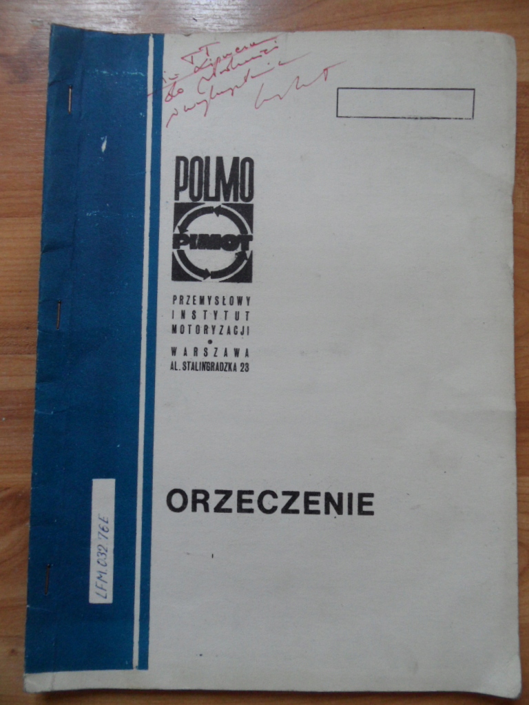 POLMO FSM ORZECZENIE BADANIA FIAT 125P