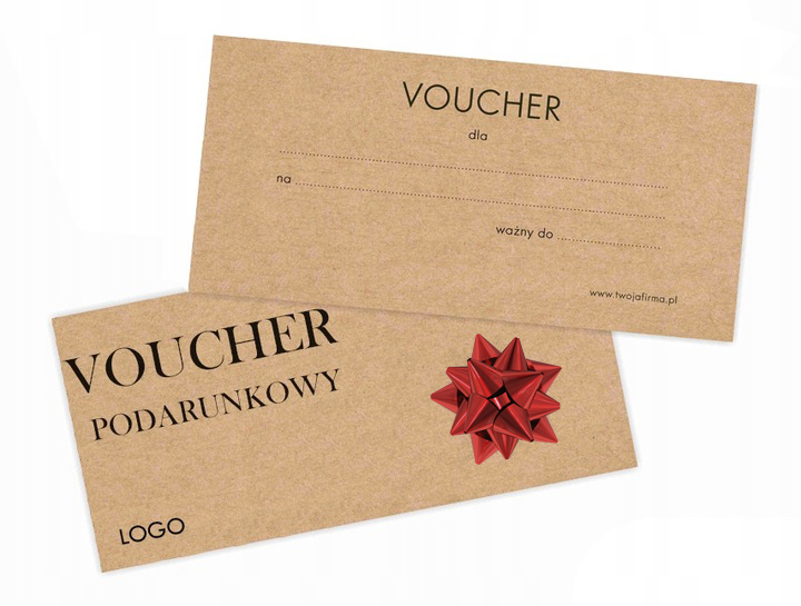 VOUCHER eko karty bony podarunkowe świąteczne x100