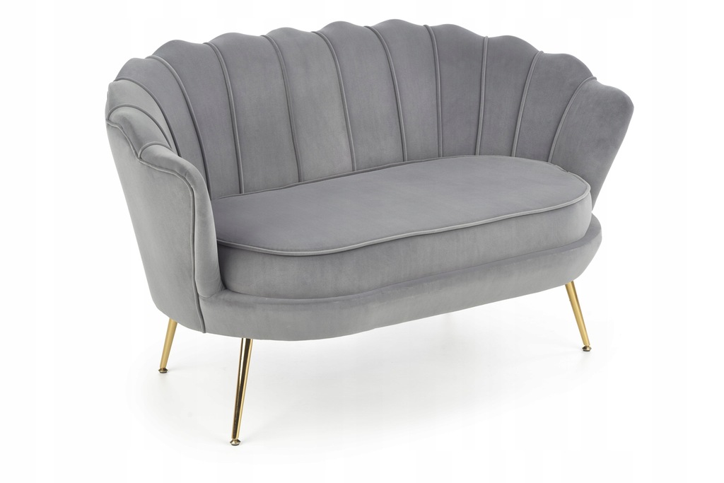 SOFA glamour szara Halmar AMORINITO XL POPIELATY