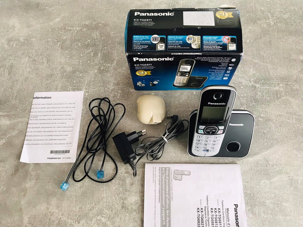 Telefon bezprzewodowy Panasonic KX-TG6811 / OPIS - 10424580651 ...