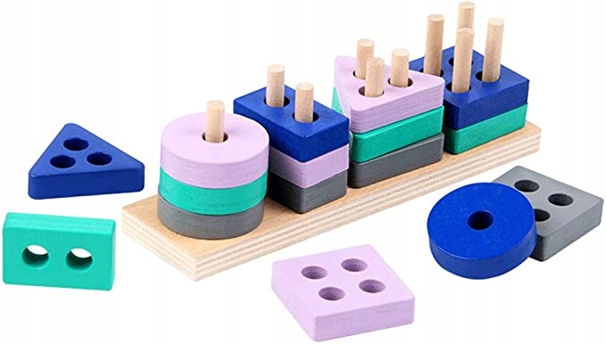 Drewniany sorter geometrycznych kształtów zabawka