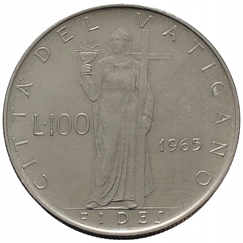 55716. Watykan - 100 lirów - 1965 r.