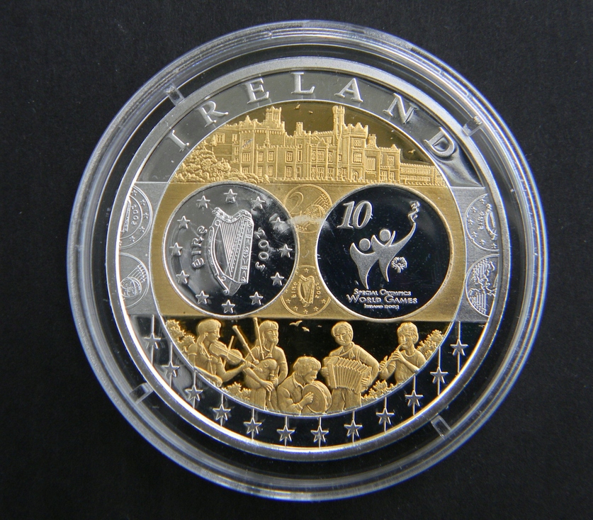 Wspólna waluta Irlandia Srebro-999 20g/złoto999