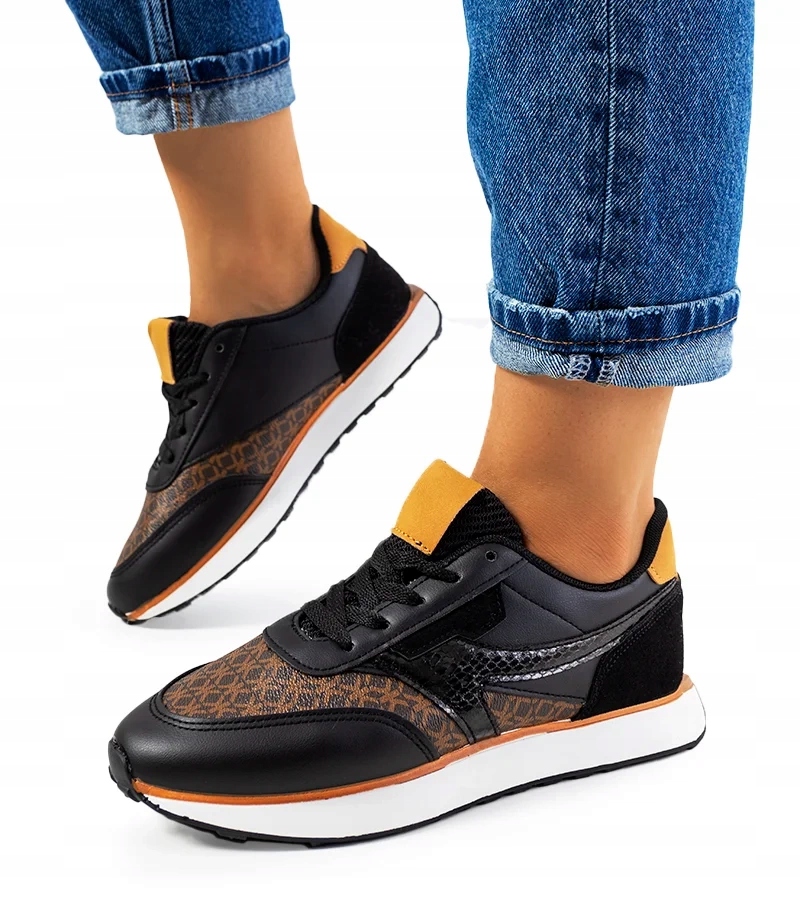 Czarne sneakersy damskie Chiara rozmiar 36