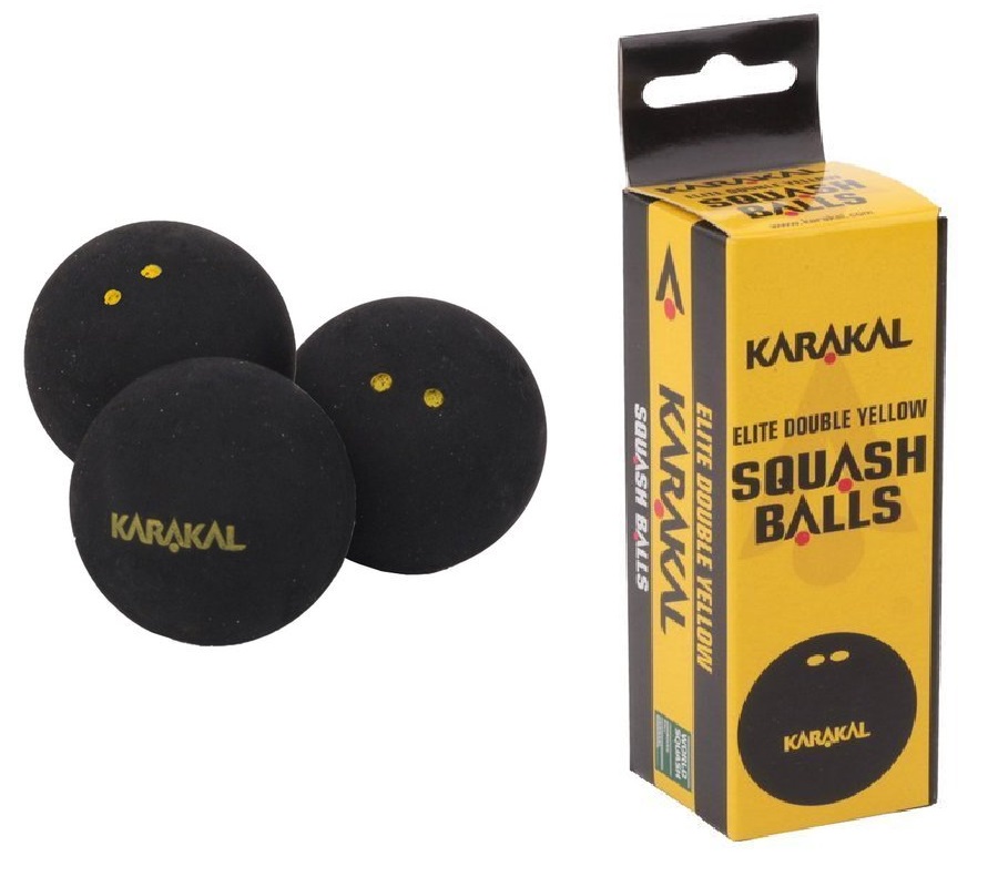 Piłka Squash Karakal Elite Double Yellow Dot 3 szt