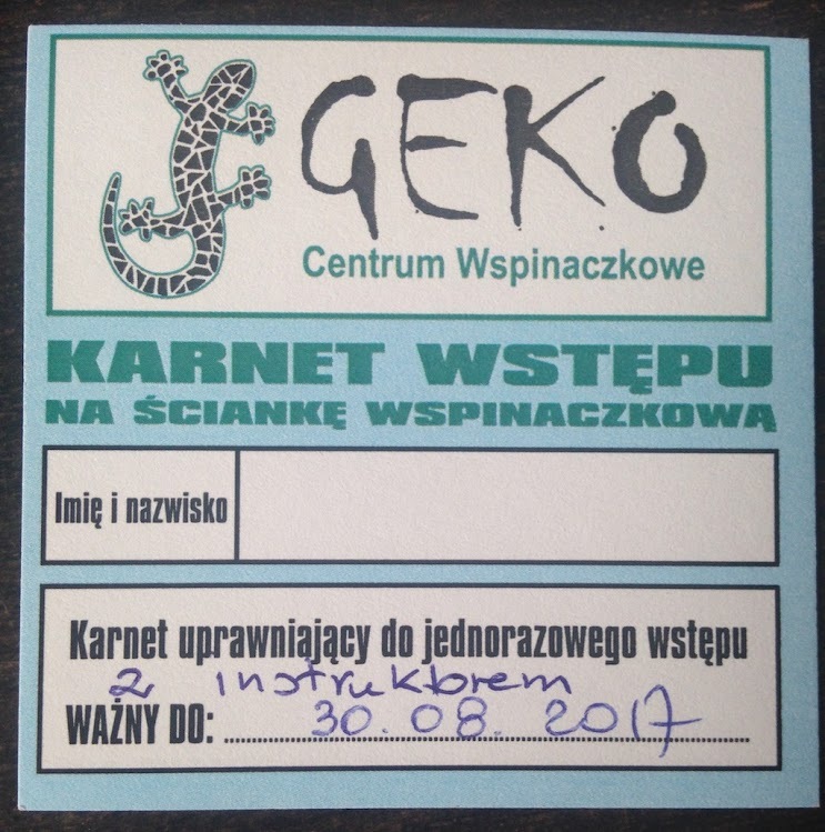 VOUCHER NA ŚCIANĘ WSPINACZKOWĄ Z INSTRUKTOREM GEKO