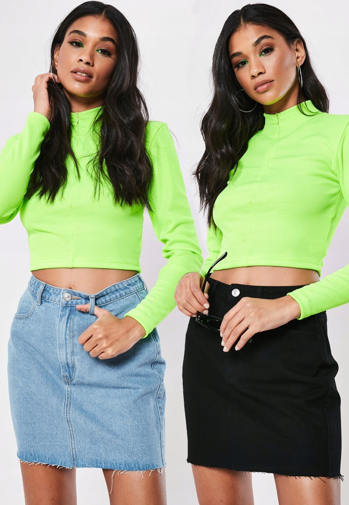 20P034 MISSGUIDED__MD9 JEANSOWA MINI SPÓDNICA__S